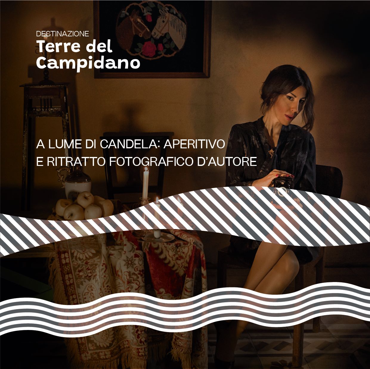 A lume di candela: aperitivo e ritratto fotografico d'autore